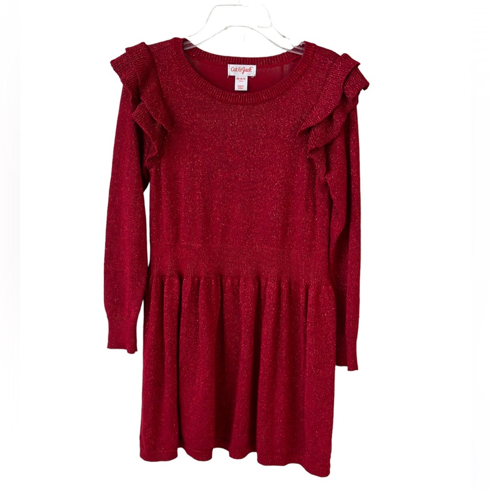 Cat and Jack red holiday dress XS (4/5)